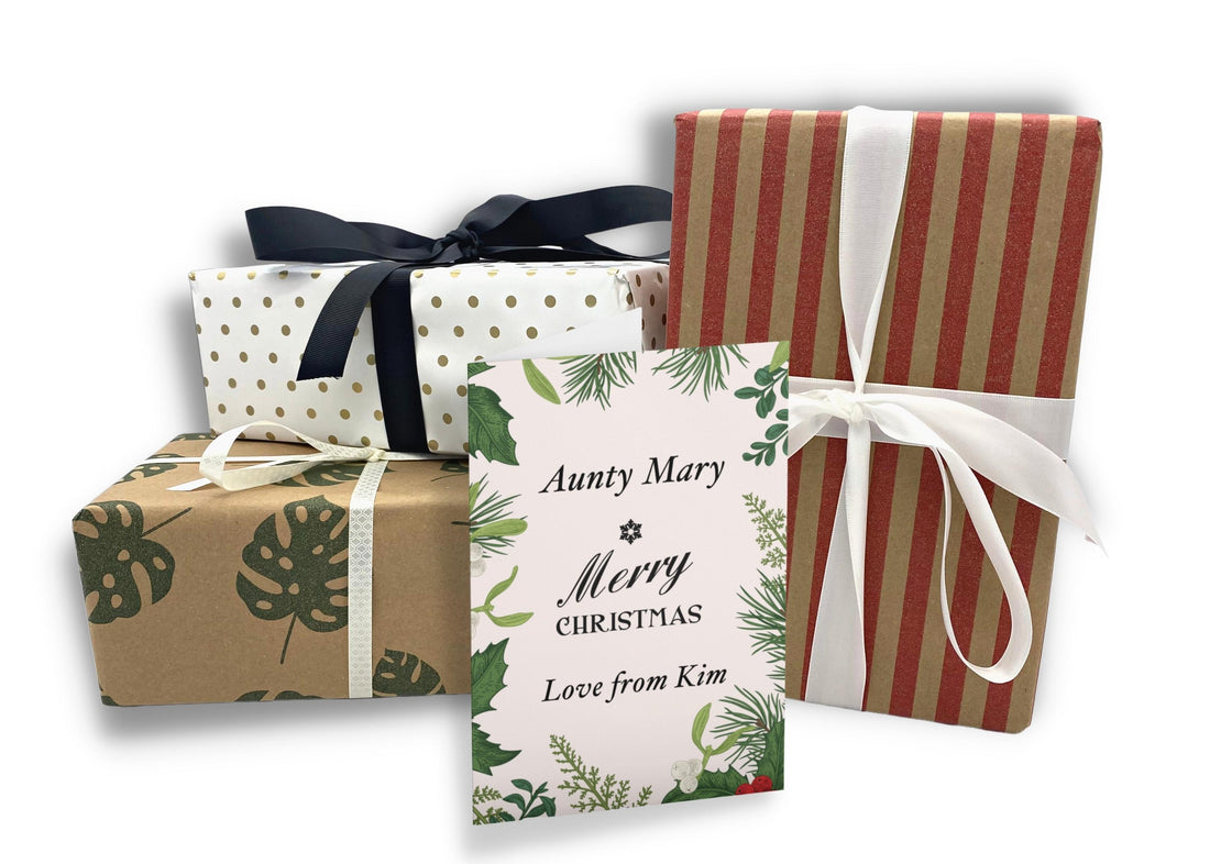 GLO Christmas Personalised Card + Gift Wrap