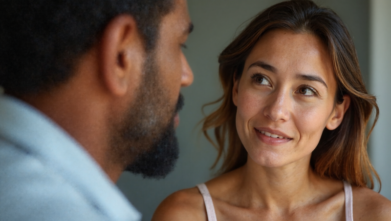 Woman in her 30s with shiny oily skin on T-zone showing compensatory sebum production from dehydration